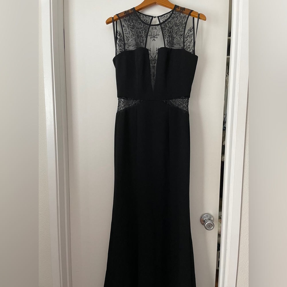 BCBG black gown size 0